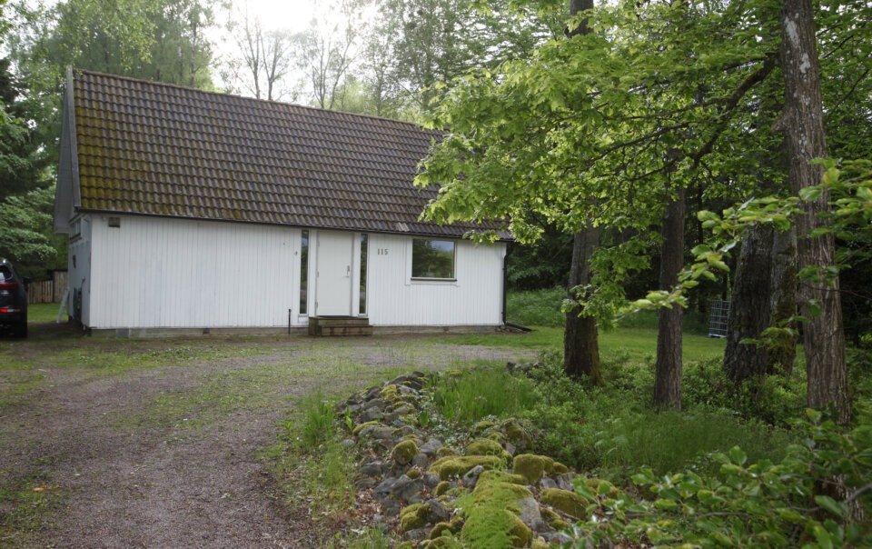 Enstaka hus omgiven av träd